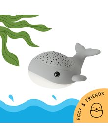 Επαναφορτιζόμενο Φωτάκι Willy Whale (LED Light & Star Projector) | Eggy & Friends - 187405.ML.00.01 MegaLight Φωτιστικά