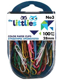 Συνδετήρες Χρωματιστοί 28mm 100Τμχ No3 - 000646652 The Littlies Συνδετήρες