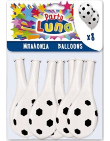 Μπαλόνια Party Luna Μπάλα Ποδοσφαίρου 8Τμχ - 000088934 Luna Μπαλόνια