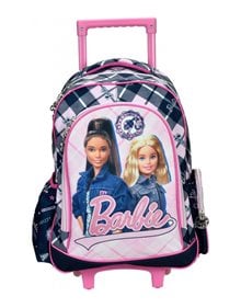 Παιδικό Σακίδιο Trolley Δημοτικού Barbie Varsity 2024 - 349-87074 GIM Τσάντες Τρόλεϊ