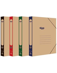 Skag Κουτί Κραφτ Με Λάστιχο Σε 4 Χρώματα - 233101 Skag Κουτιά Αρχειοθέτησης