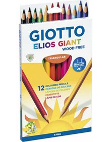 Giotto Ξυλομπογιές Blister Elios Giant 12Τμχ - 000221500 Fila Hellas Ξυλομπογιές
