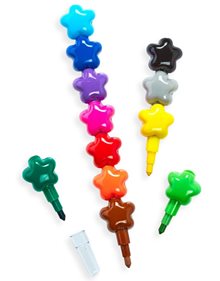 Κηρομπογιές Mini Stack Of Stars Stacking Σετ 12Τμχ - 133-089 Ooly Ξυλομπογιές