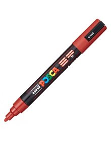 Uni Μαρκαδόρος Ζωγραφικής Posca Medium 56 Ruby Red - PC-5M Uni Μαρκαδόροι