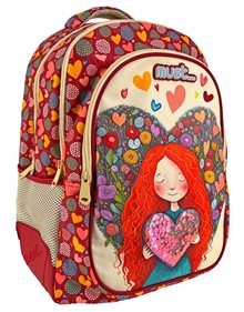 Σακίδιο Πλάτης Δημοτικού Red Heart 2024 - 000585757 Must Τσάντες Δημοτικού
