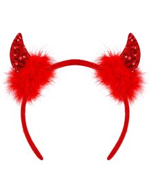 Αποκριάτικη Κόκκινη Στέκα Κέρατα Με Πούλιες - 03377 Widmann Αξεσουάρ Κεφαλιού