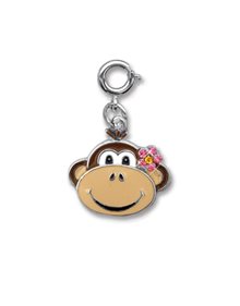 Charm it! Glitter Monkey Flower Charm - Γουράκι Σε Σχήμα Μαιμούς Με Λουλούδια - 970321 Charm it! Ενθύμια & Δώρα