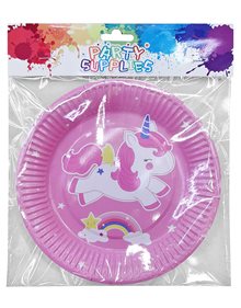 Πιατάκια 18cm - Μονόκερος (10τμχ - Χάρτινα) | HOMie - 3786 HOMie Πιατάκια