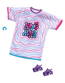 Barbie Βραδινό Σύνολο Μπλουζοφόρεμα Love Happy & Μωβ Παπούτσια - HRH38 Mattel Barbie