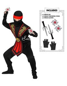 Αποκριάτικη Παιδική Κόκκινη Στολή Ninja - 38567 Widmann Αποκριάτικες Στολές Για Αγόρια