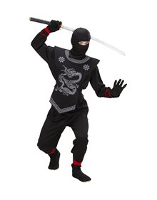 Αποκριάτικη Παιδική Στολή Ninja Μαύρη - 74526 Widmann Αποκριάτικες Στολές Για Αγόρια