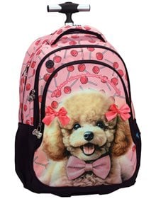 Παιδικό Σακίδιο Trolley Δημοτικού Love Poodle BMU 2025 - 357-21074 Back Me Up Τσάντες Τρόλεϊ