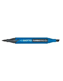 Μαρκαδόρος Giotto Turbo Pro Black Με Διπλή Μύτη - F428036 Fila Hellas Μαρκαδόροι