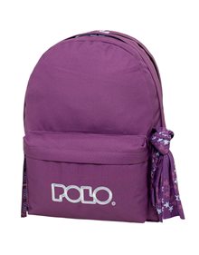 Polo Σακίδιο Πλάτης Original Double Scarf Βιολετί/Ανοιχτό Κυανό - 9012354657 Polo Τσάντες Γυμνασίου | Λυκείου