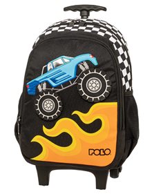 Polo Σακίδιο Trolley Νηπίου Junior Bibi Monster Truck - 9070768351 Polo Τσάντες Τρόλεϊ