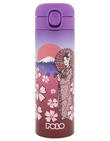 Polo Θερμός Ανοξείδωτος Με Καλαμάκι Junior Κορίτσι Με Λουλούδια 0.50lt - 9490058382 Polo Παγούρια