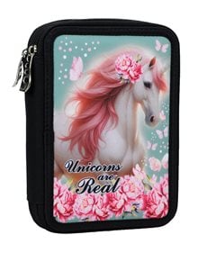 Σχολική Κασετίνα Διπλή Γεμάτη Butterfly Unicorn - 357-25100 Back Me Up Σχολικές Κασετίνες