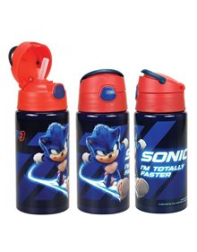 Παιδικό Παγούρι Αλουμινίου Με Καλαμάκι Sonic 3 The Hedgehog 500ml | Gim - 572-54248 GIM Παγούρια