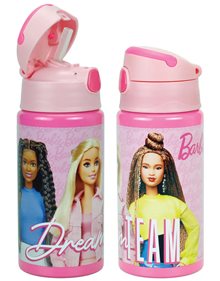 Παιδικό Παγούρι Αλουμινίου Με Καλαμάκι Barbie 500ml | Gim - 571-22248 GIM Παγούρια
