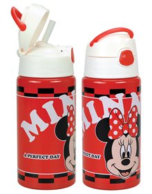 Παιδικό Παγούρι Αλουμινίου Με Καλαμάκι Minnie 500ml | Gim - 553-05248 GIM Παγούρια