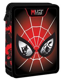 Κασετίνα Διπλή Γεμάτη Spiderman Eyes - 000508558 Must Σχολικές Κασετίνες