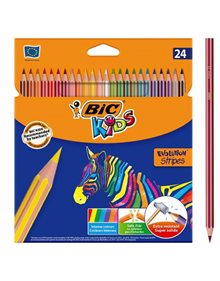 Ξυλομπογιές Bic Evolution Stripes Σετ 24Τμχ - 950525 Bic Ξυλομπογιές