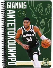 Τετράδιο Σπιράλ Ριγέ 2 Θεμάτων 70 Φύλλων Antetokounmpo - 378-07402 GIM Τετράδια