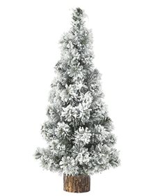 Χριστουγεννιάτικο Δέντρο (60cm) - Χιονισμένο Με Ξύλινη Βάση - 80127 Alexandros Iliadis Χριστουγεννιάτικα Δέντρα