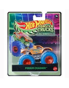 Hot Wheels Monster Trucks Οχήματα Glow In The Dark Σε 5 Σχέδια  - JFX08 Mattel Οχήματα