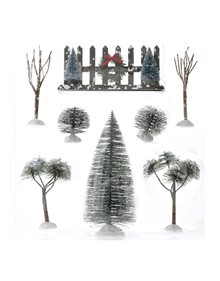 Χριστουγεννιάτικο Σετ Μικρά Δεντράκια 8τμχ - 71886 Alexandros Iliadis Χριστουγεννιάτικα Στολίδια