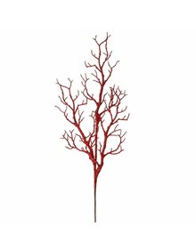 Χριστουγεννιάτικο Διακοσμητικό Κλαδί Κοραλλί Με Κόκκινο Glitter 65cm - 79032 Alexandros Iliadis Χριστουγεννιάτικη Διακόσμηση