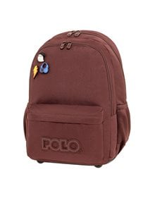 Polo Σακίδιο Πλάτης Pins Μπορντό - 9010593400 Polo Τσάντες Γυμνασίου | Λυκείου