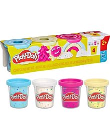 Play-Doh Πλαστελίνη Σετ Κομφετί Σε 4 Χρώματα - G1736 Hasbro Πλαστελίνες