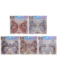 Αυτοκόλλητα Gems Πεταλούδα Για Το Πρόσωπο Σε 5 Σχέδια - 3-2465 OEM Αυτοκόλλητα | Ετικέτες
