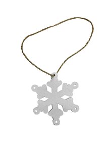 Χριστουγεννιάτικο Ξύλινο Στολίδι Λευκή Χιονονιφάδα 7cm - 1133173 XmasFest Χριστουγεννιάτικα Στολίδια