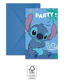 Προσκλήσεις & Φάκελοι Stitch 14x10cm 6Τμχ | Procos - 96917 Procos Ευχετήριες Κάρτες