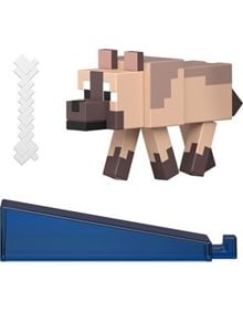 Φιγούρα Minecraft Redstone Charged Chestnut Wolf 8cm - JJR90 Mattel Φιγούρες Δράσης