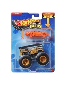Hot Wheels Monster Truck Όχημα Με Αυτοκινητάκι 5 Alarm - JJT59 Mattel Μινιατούρες | Συλλεκτικά