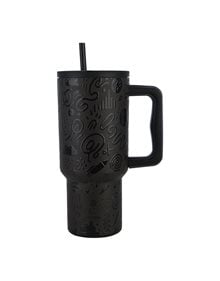 Θερμός Straw Tumbler XL | Noir Echo - 01-32098 Estia Home Art Tumbler