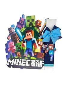 Χειροποίητη Παιδική Λαμπάδα Mine Craft 2 - LE056 BlablaToys D.I Χειροποίητες Λαμπάδες