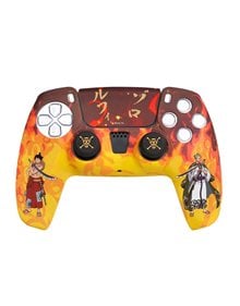 Σετ One Piece Fire Με Θήκη Σιλικόνης Για Χειριστήριο PS5 DualSense - OPPS5CKFIR FR·TEC Χειριστήρια