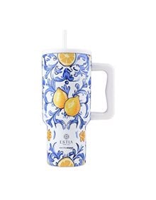 Θερμός Straw Tumbler XL | Amalfi Coast - 01-34832 Estia Home Art Tumbler