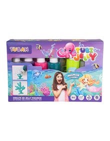 Σετ Tubi Jelly Γοργόνα Για Δημιουργία 3D Φιγούρων Gel Με 6 Χρώματα - TU3322 Tuban Διαδραστικά