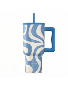 Παγούρι Θερμός Straw Tumbler XL Save The Aegean Ocean Waves 900ml - 01-41571 Estia Home Art Tumbler