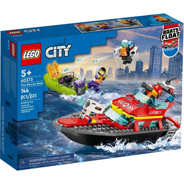 Lego City Fire Rescue Boat - 60373