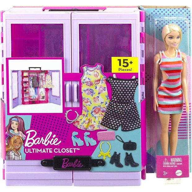 Barbie Κουκλα & Ντουλαπα Mattel - HJL66