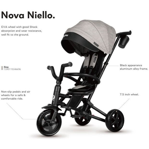 Παιδικο Ποδηλατο Τρικυκλο Nova Niello Γκρι - 01-1212065-01
