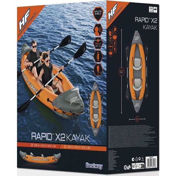 Φουσκωτό Kayak Hydro-Force Rapid 2 Ατόμων | Bestway - 65077