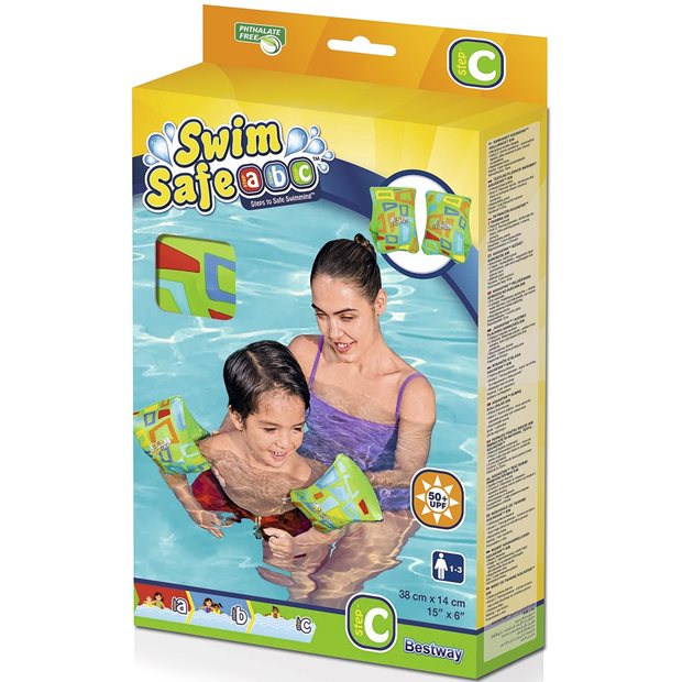 Μπρατσάκια AquaStar Fabric (S/M) - 2 Σχέδια | Bestway - 32182