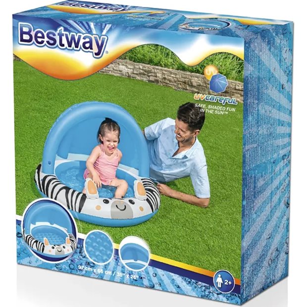 Φουσκωτή Παιδική Πισίνα Safari Sun Shaded 97x66cm | Bestway - 52559